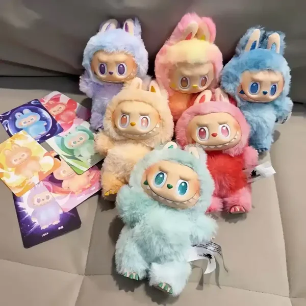 high quality 11 labubu bunny plush keychain model