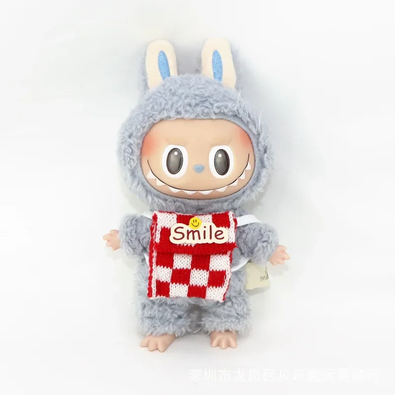 high quality 17cm Labubu doll bunny costume and backpack set