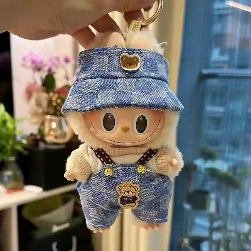 high quality 17cm Labubu doll clothes replacement outfit