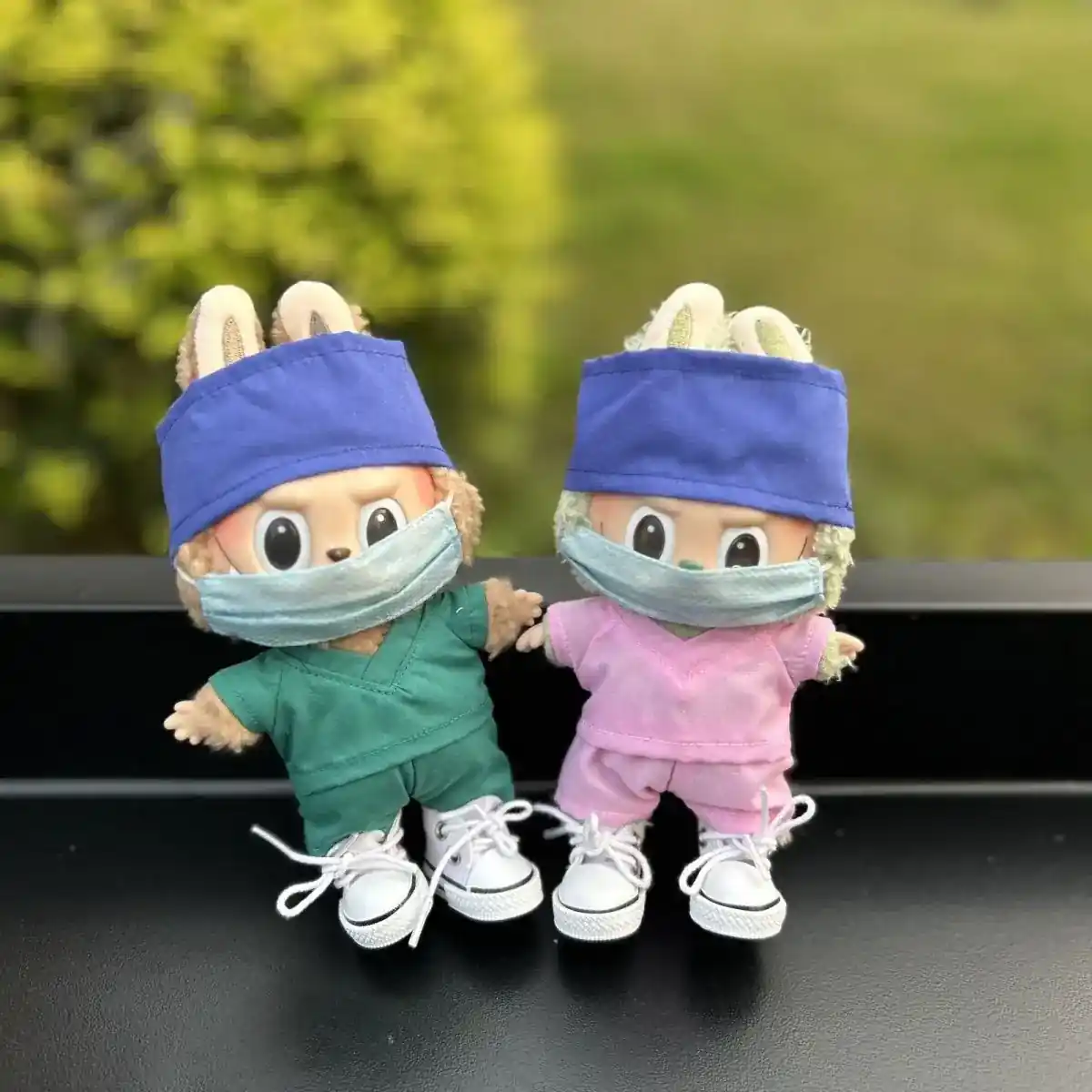 high quality 17cm Labubu doll doctor costume and accessories