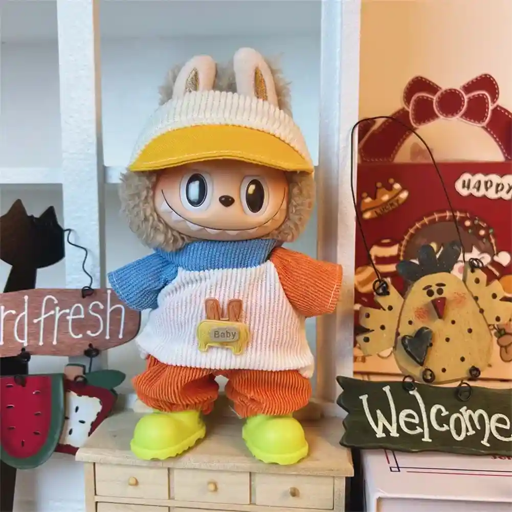high quality 17cm Labubu doll outfit accessories gift idea