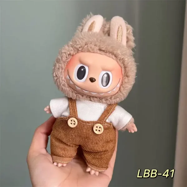high quality 17cm labubu doll clothing set