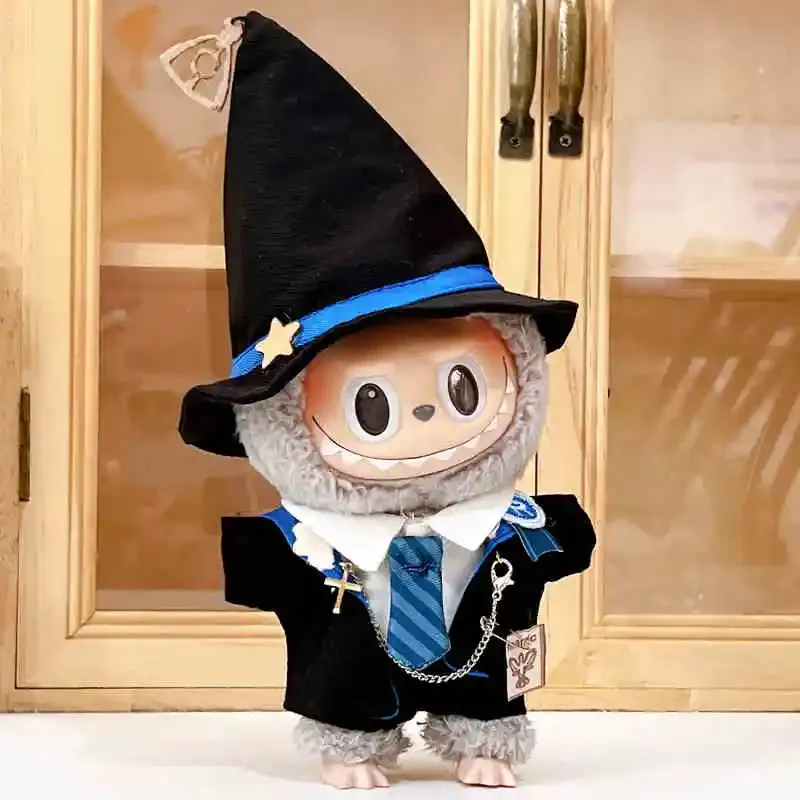 high quality 17cm labubu doll magic academy costume accessory