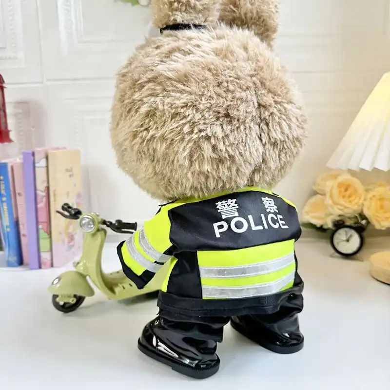 high quality 38cm labubu police costume outfit
