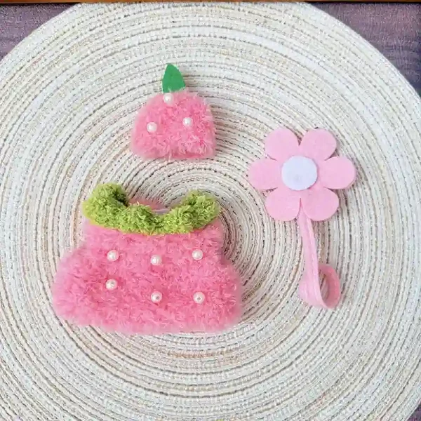 high quality 3 piece labubu doll outfit strawberry design gift