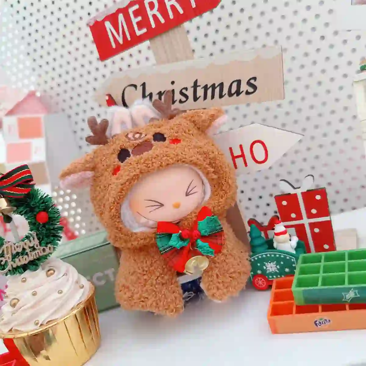 high quality christmas outfit for 15 17cm labubu doll