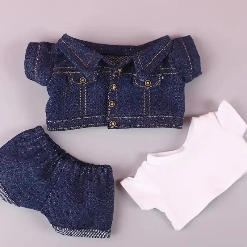 high quality denim outfit perfect fit for 17cm Labubu doll