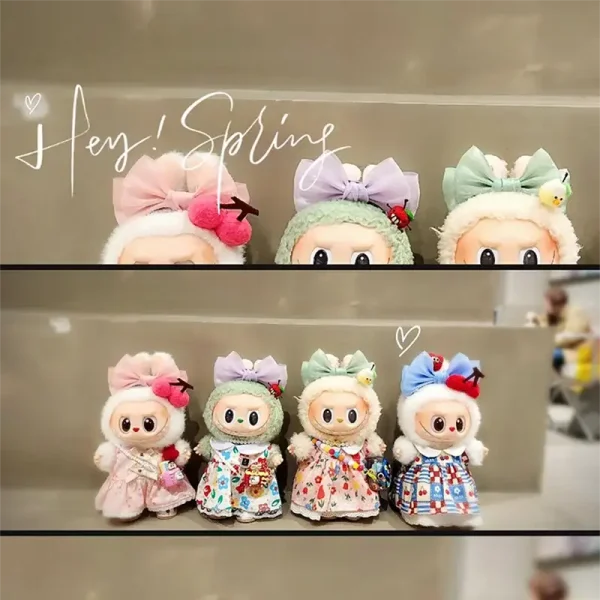 high quality elastic bow headbands for 17cm Labubu dolls