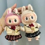 high quality fabric 17cm Labubu school uniform for doll