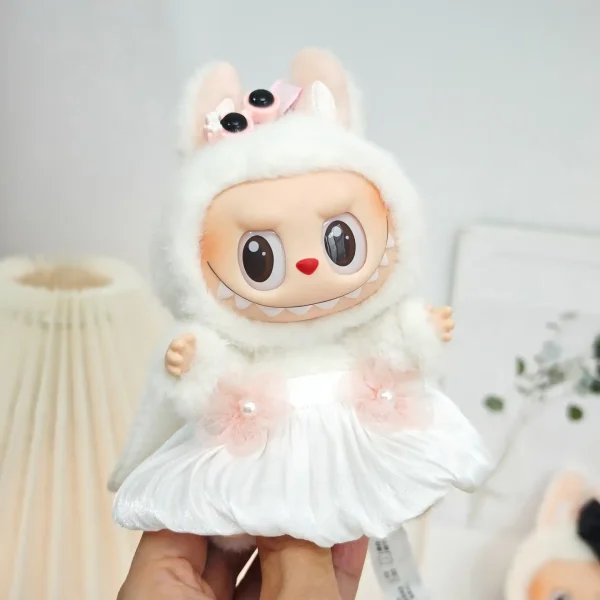 high quality fabric labubu doll angel devil costume set handmade
