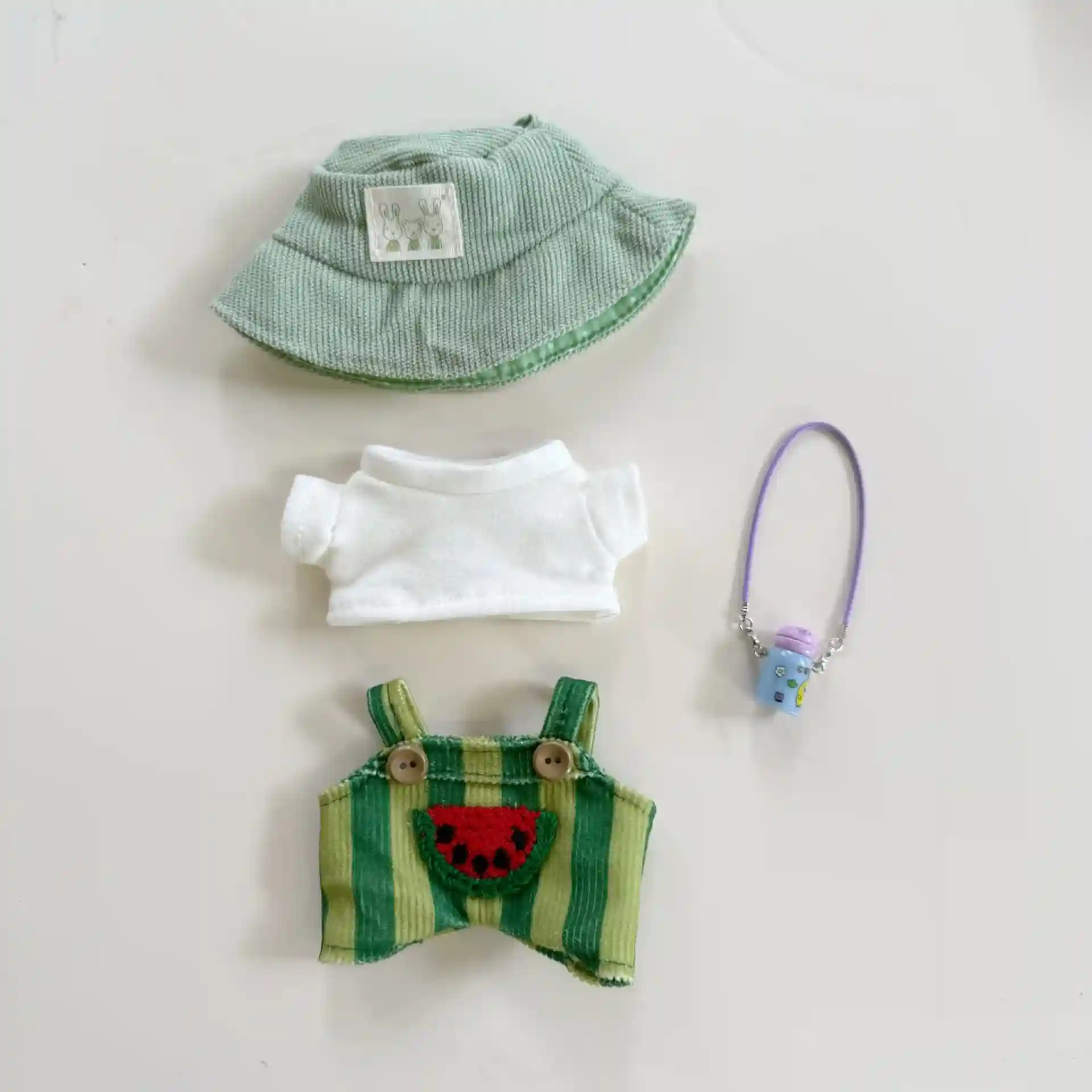 high quality fabric labubu doll clothes set