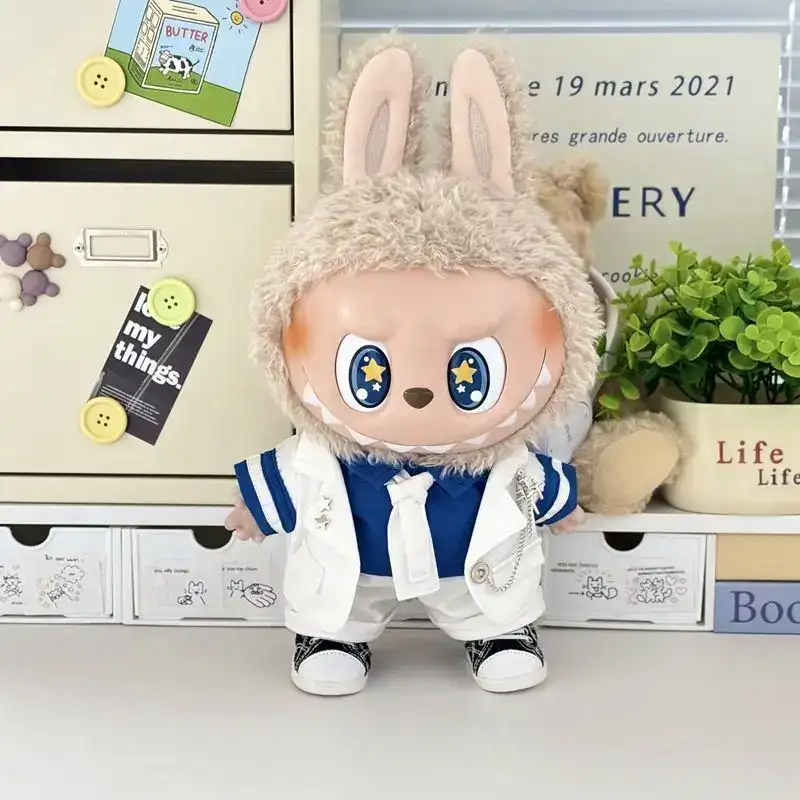 high quality fabric labubu doll outfit set durable and soft material