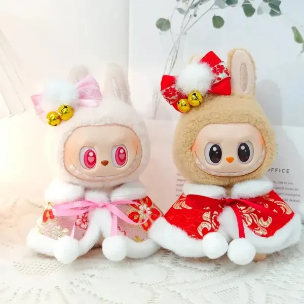 high quality handmade labubu chinese new year doll outfit