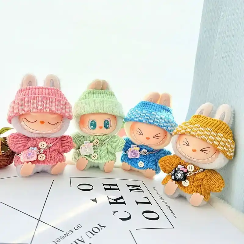 high quality knitted sweater hat set for labubu i ii dolls