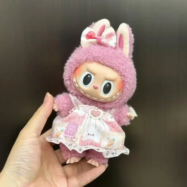 high quality labubu doll clothes bunny overalls set