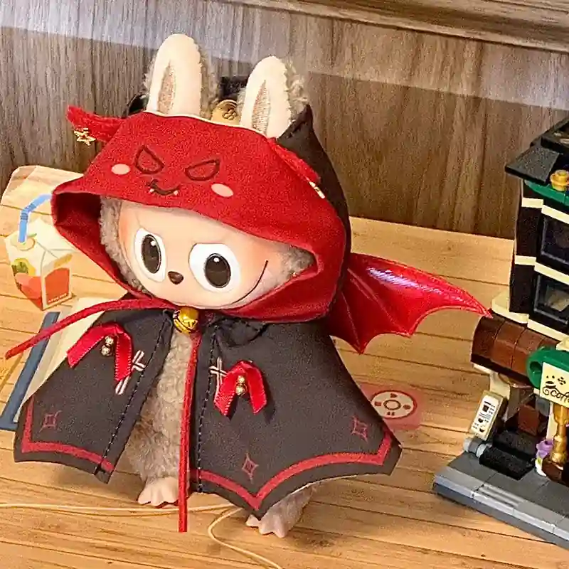 high quality labubu doll clothes devil vampire costume 15 17cm gift