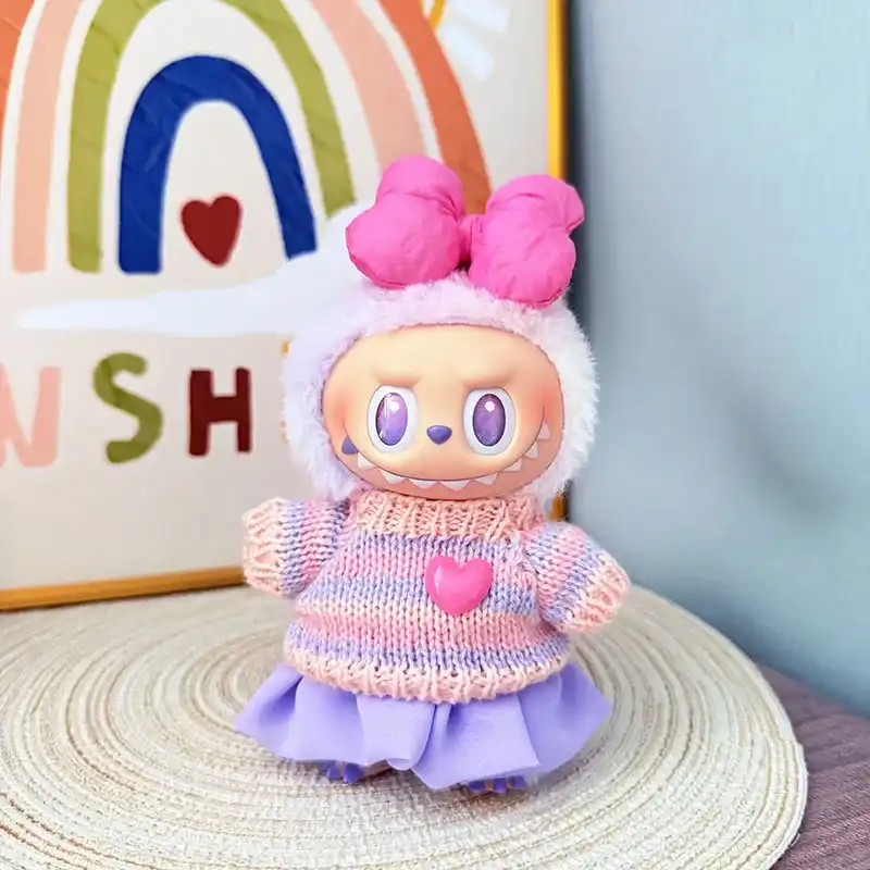 high quality labubu doll clothes set durable materials