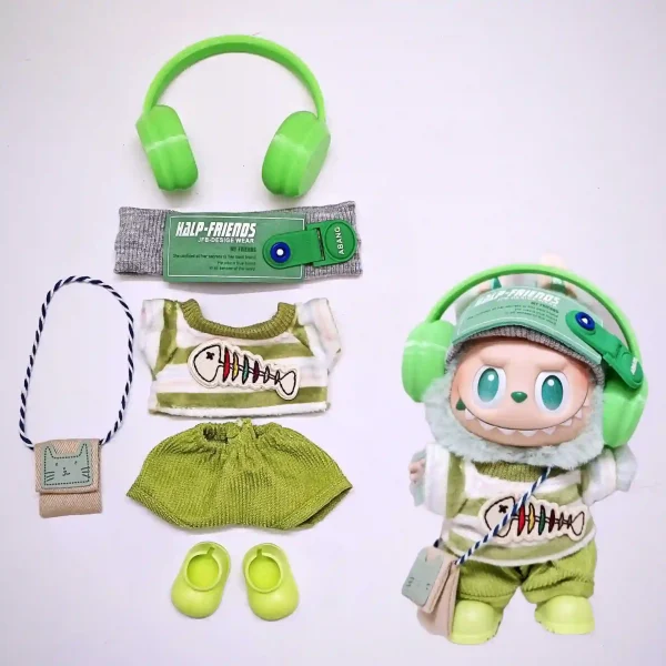 high quality labubu doll clothes set neatly packaged