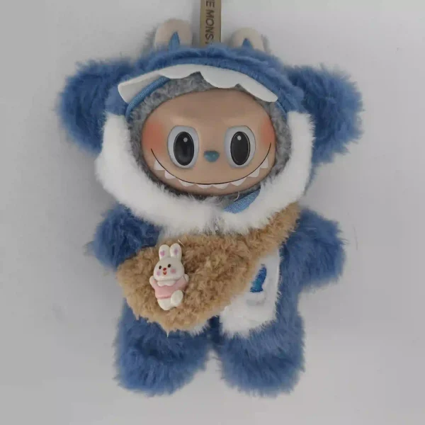 high quality labubu doll clothes soft fluffy monster costume hoodie