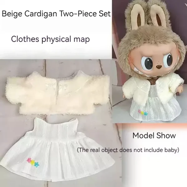 high quality labubu doll dress outfit set for gifting