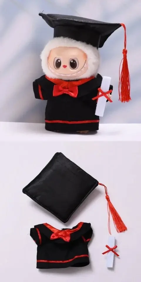 high quality labubu graduation clothes for generations 1 2 3 dolls