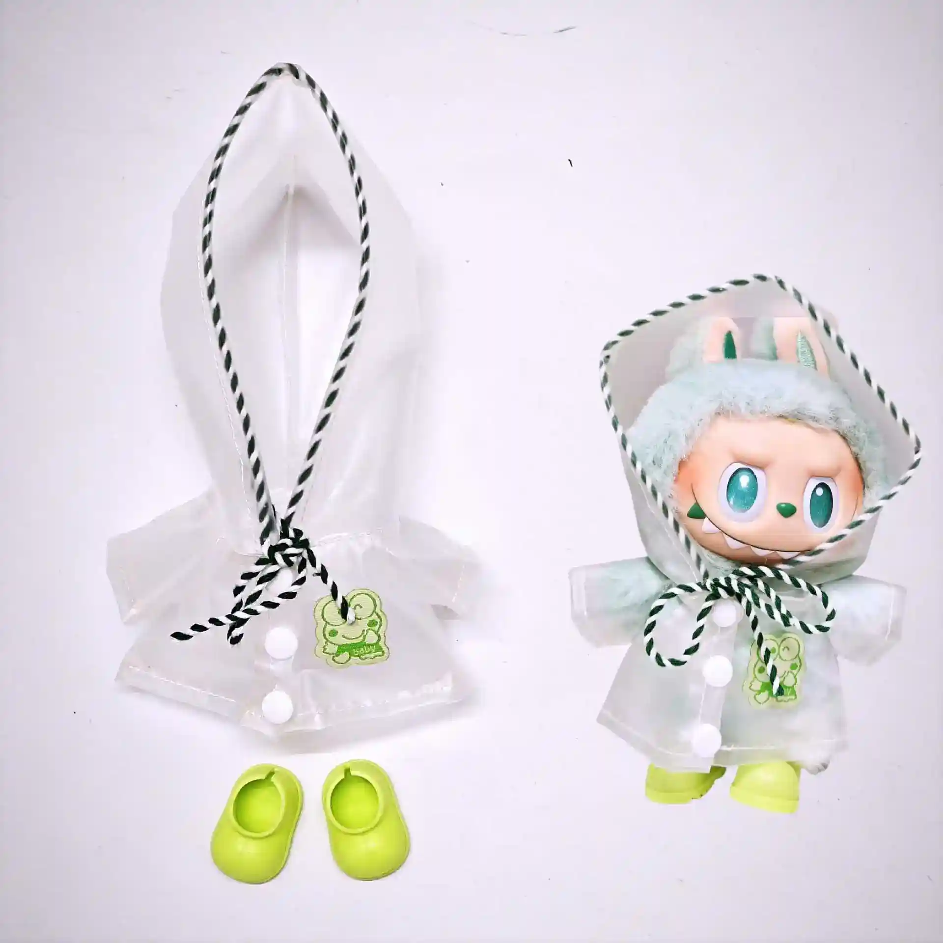high quality labubu raincoat outfit perfect fit 15 17cm dolls