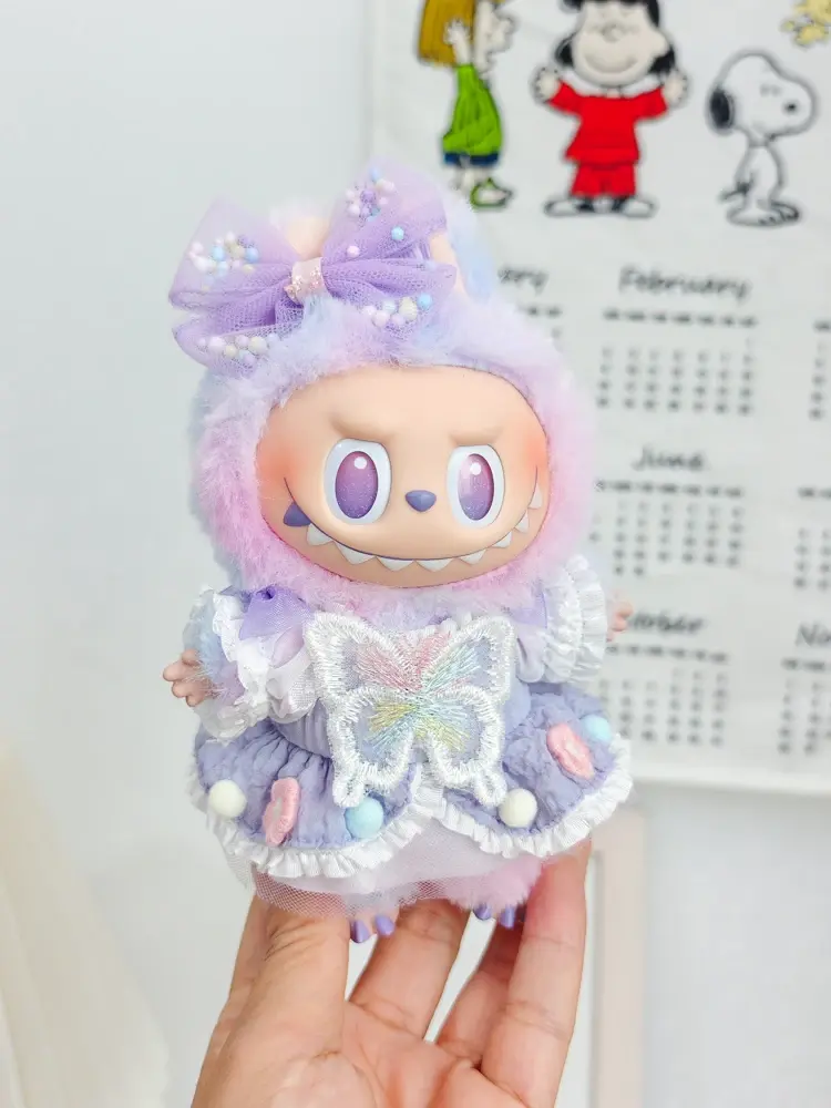 high quality lavender dress outfit for labubu v30 doll