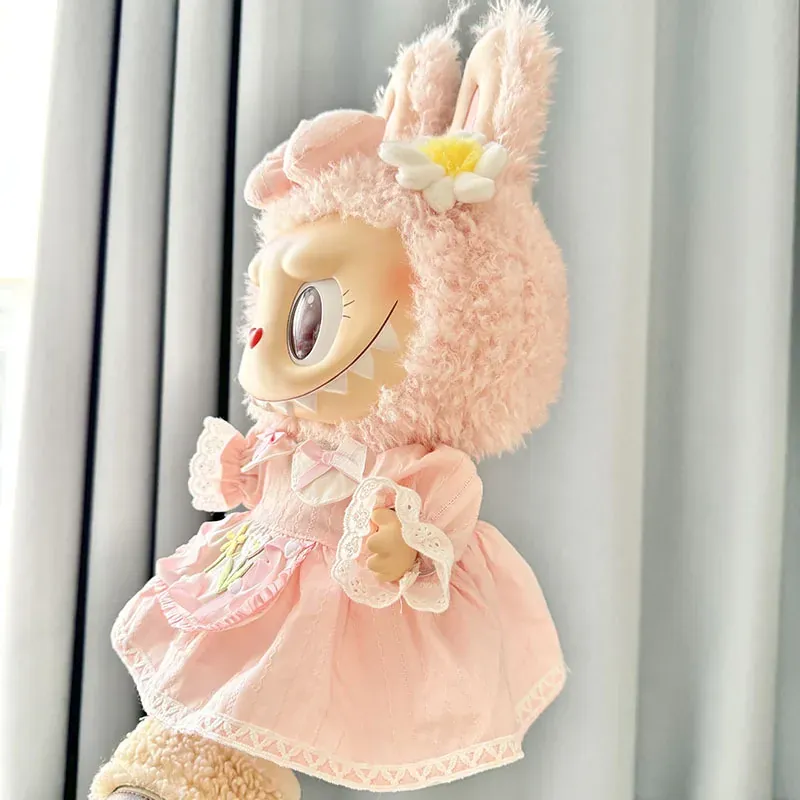 high quality pink dress outfit for 38cm Labubu plush toy