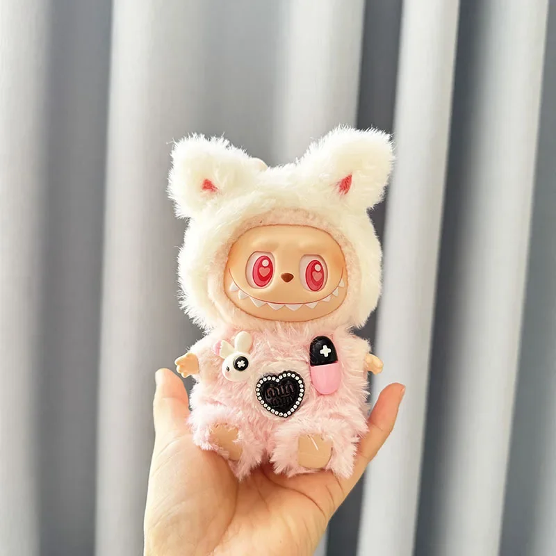 high quality plush 17cm Labubu doll clothes