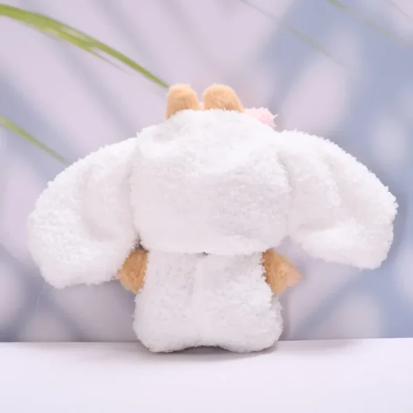 high quality short plush labubu bunny costume with key chain