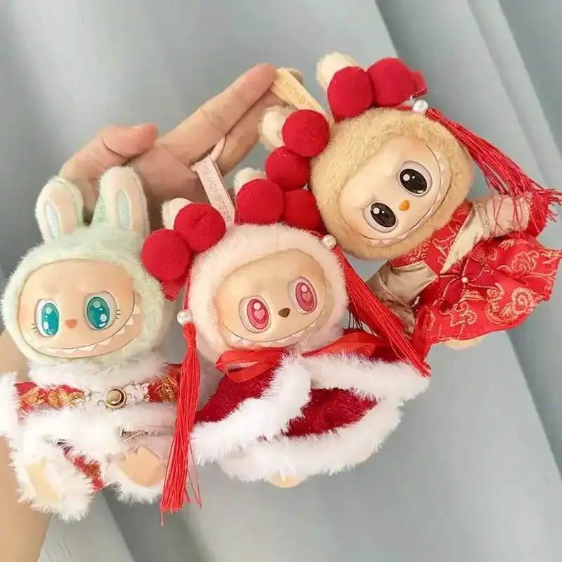 high quality soft cloth labubu chinese new year doll clothes