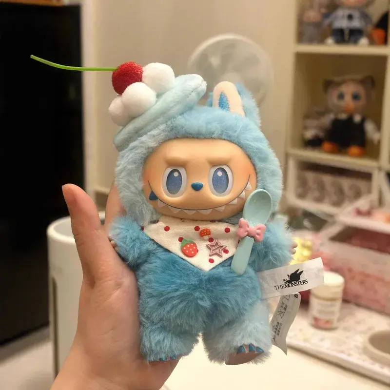 high quality soft plush labubu bunny outfit strawberry ice cream theme