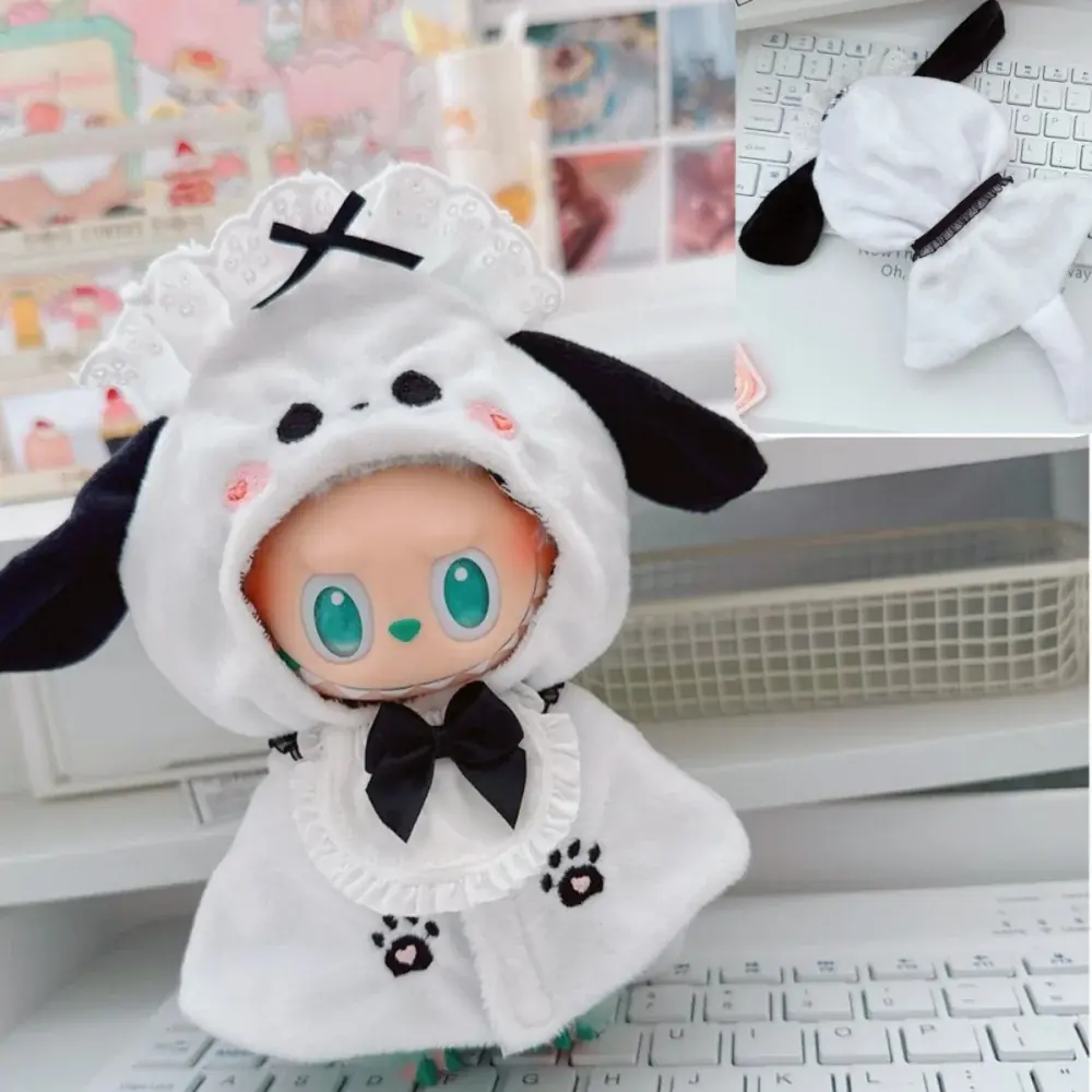 high quality soft plush labubu doll animal hooded cloak easy to wear
