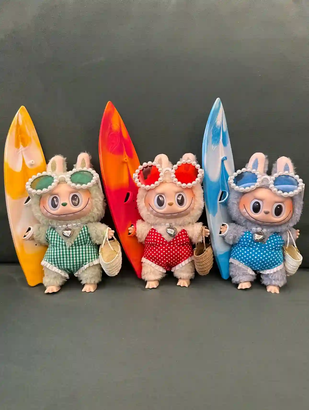 high quality summer beach outfit for 17cm Labubu doll
