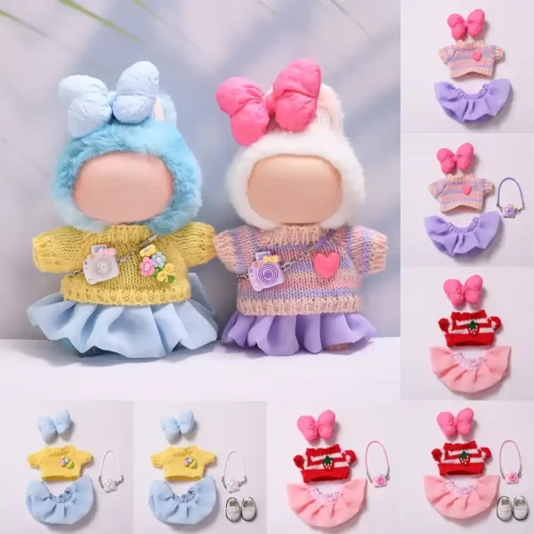 high quality yarn 17cm doll sweater skirt accessories