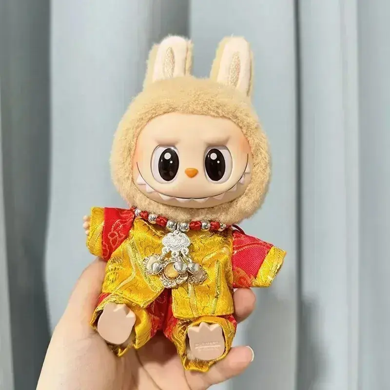 intricate detail labubu chinese new year outfit for 17cm doll