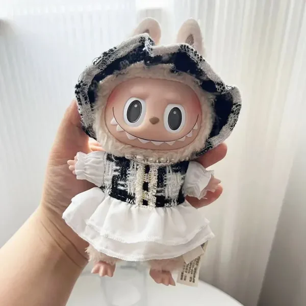 irresistibly cute bunny costume for 17cm Labubu doll