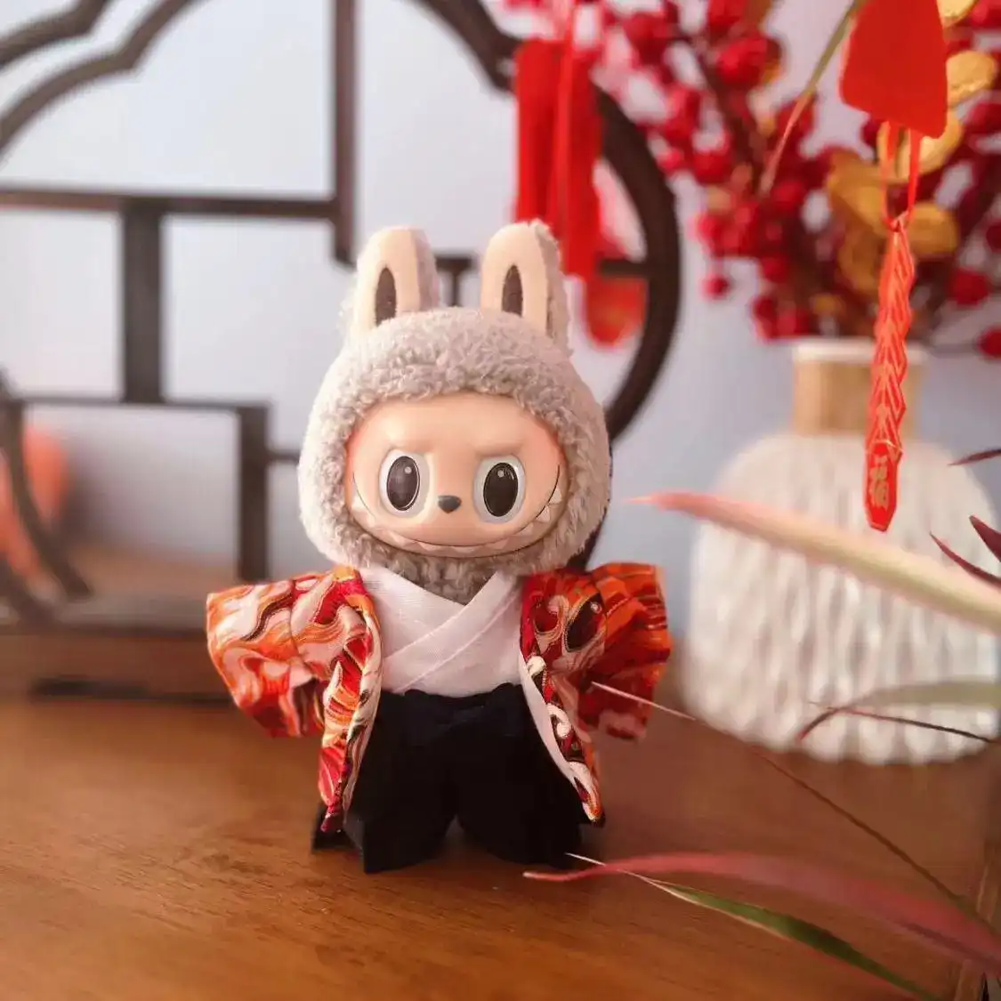 japanese style kimono outfit for 17cm labubu doll