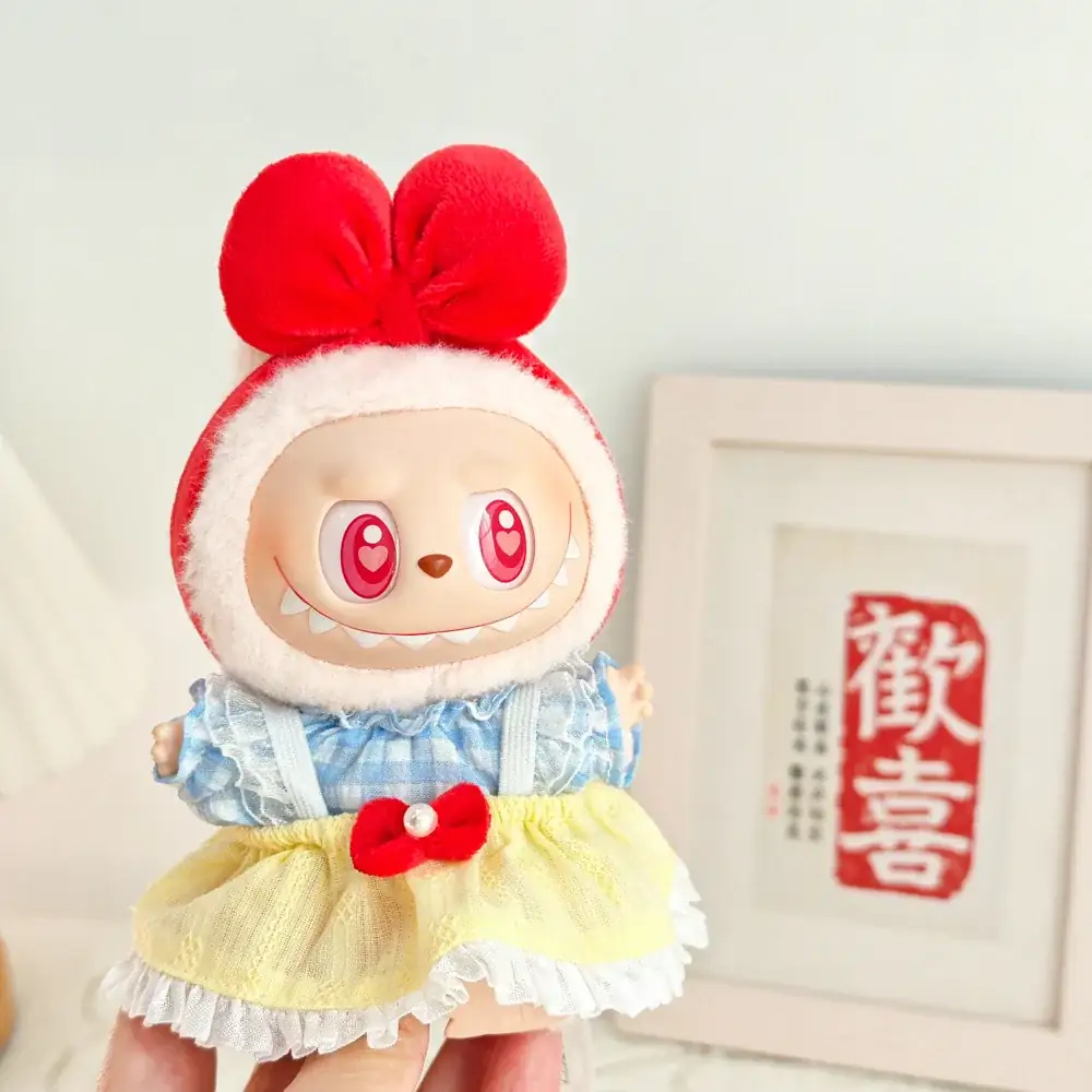 knitted winter outfit for 15 17cm labubu party bear doll