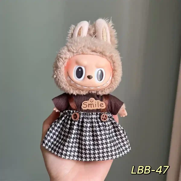 labubu 17cm clothing soft and durable materials