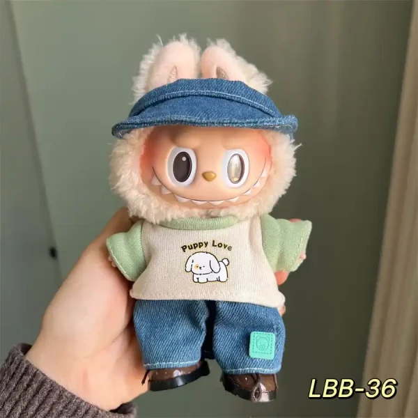 labubu 17cm doll clothes for fashion icon look