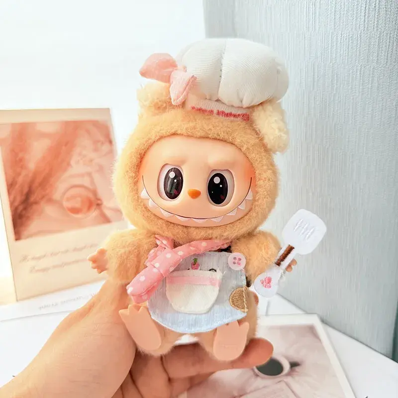 labubu 4 piece chef costume set for 15 to 17cm dolls