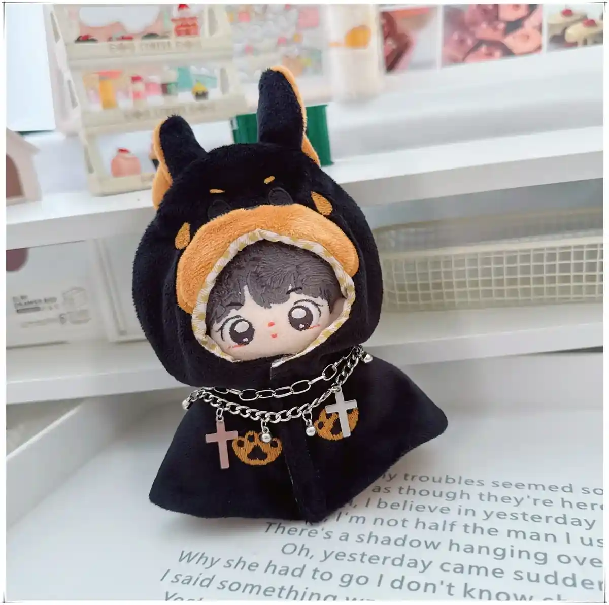 labubu animal hooded cloaks 15 17cm doll outfits cosplay accessories