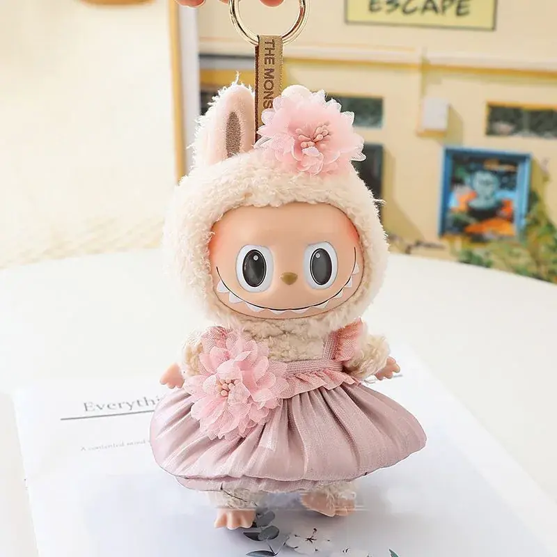 labubu bunny costume outfit set 15 17cm doll clothes