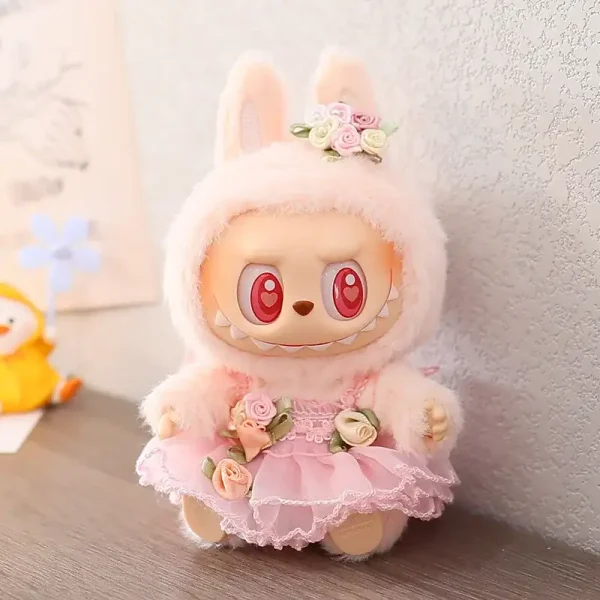 labubu bunny costume outfit set with pretty dress