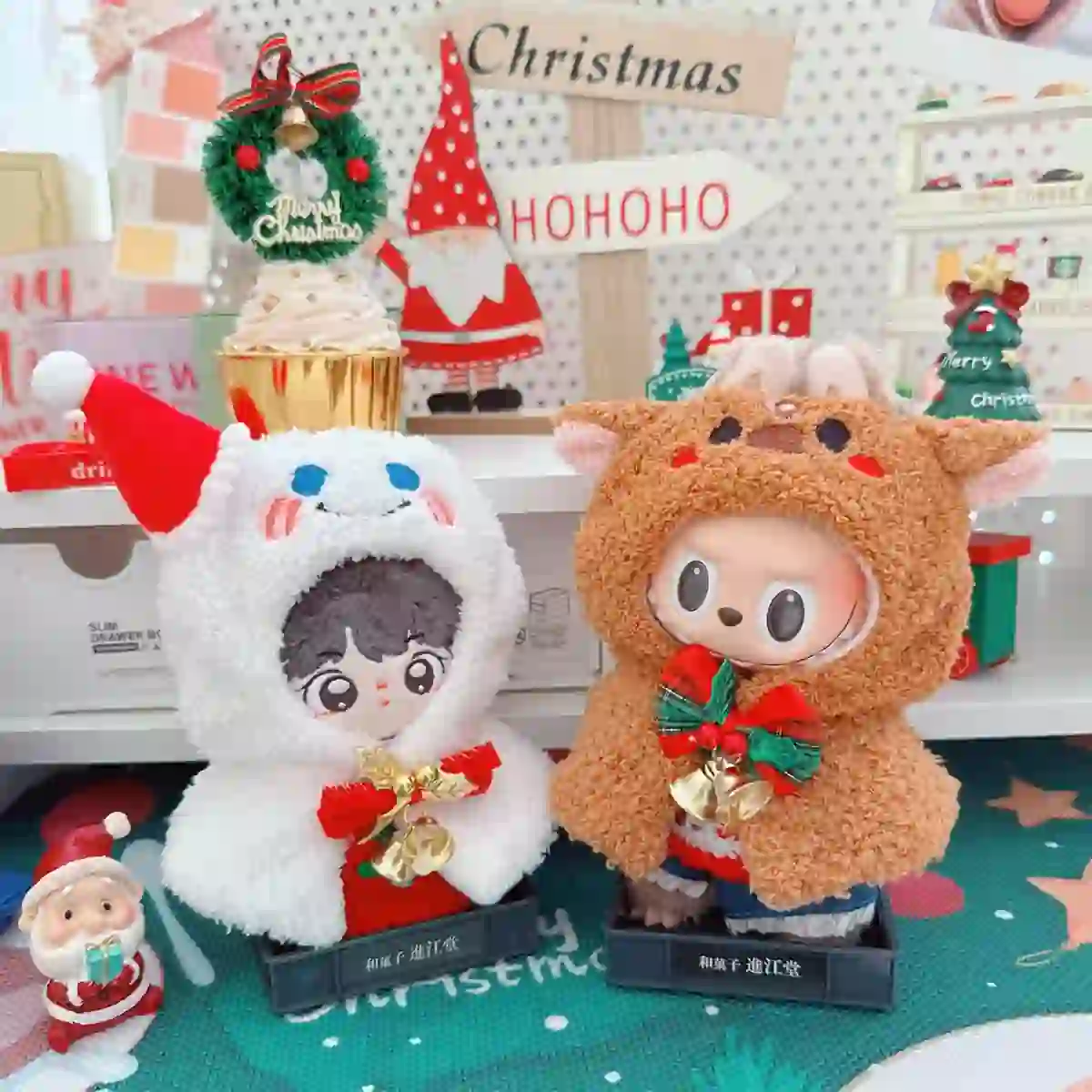 labubu christmas apparel set for 15 17cm collectible dolls