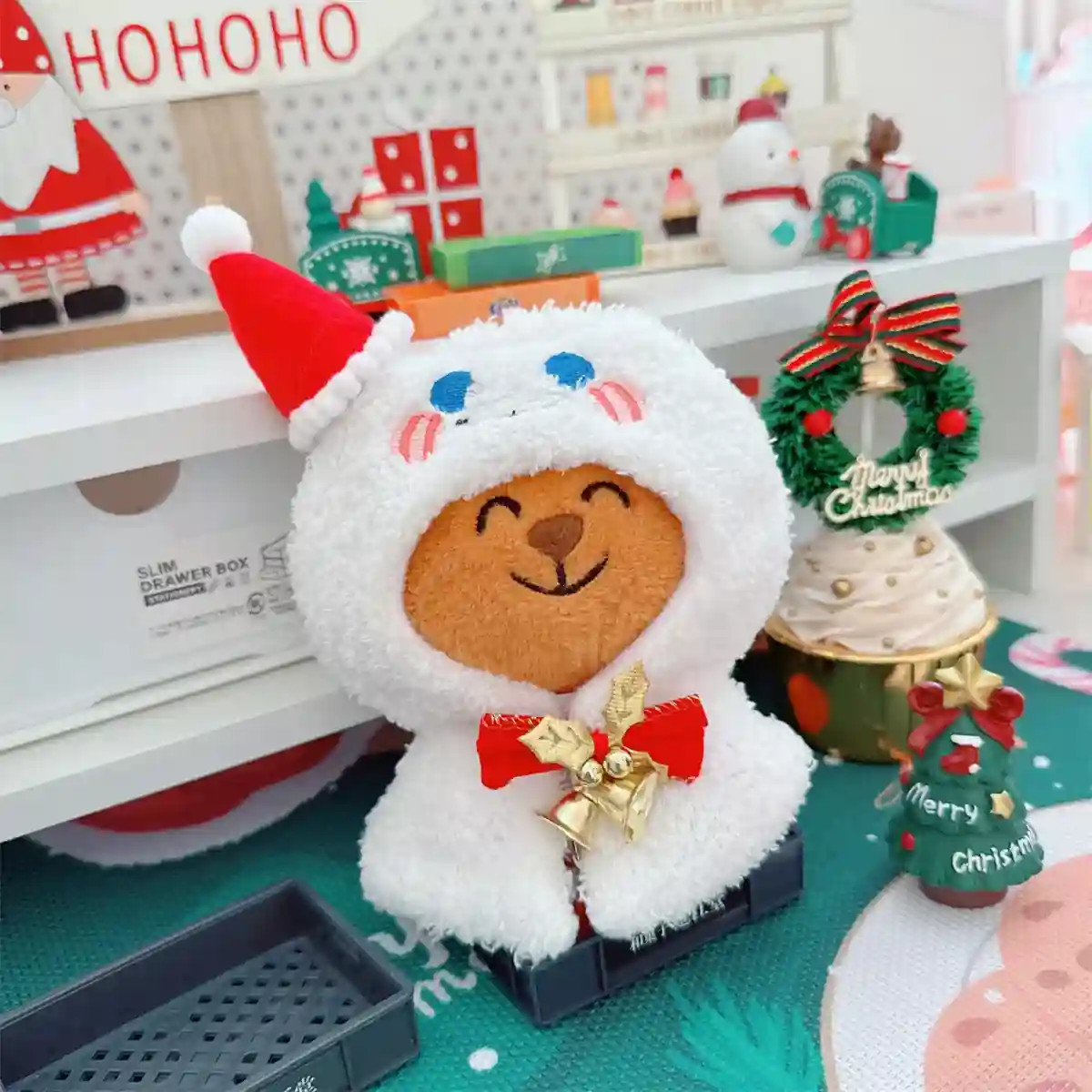 labubu christmas clothes set for 15 17cm mini plush dolls