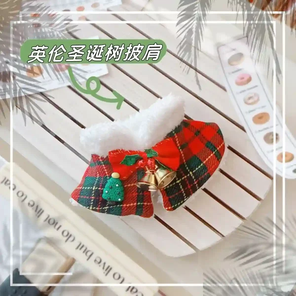 labubu christmas clothing set with snowman cloak design