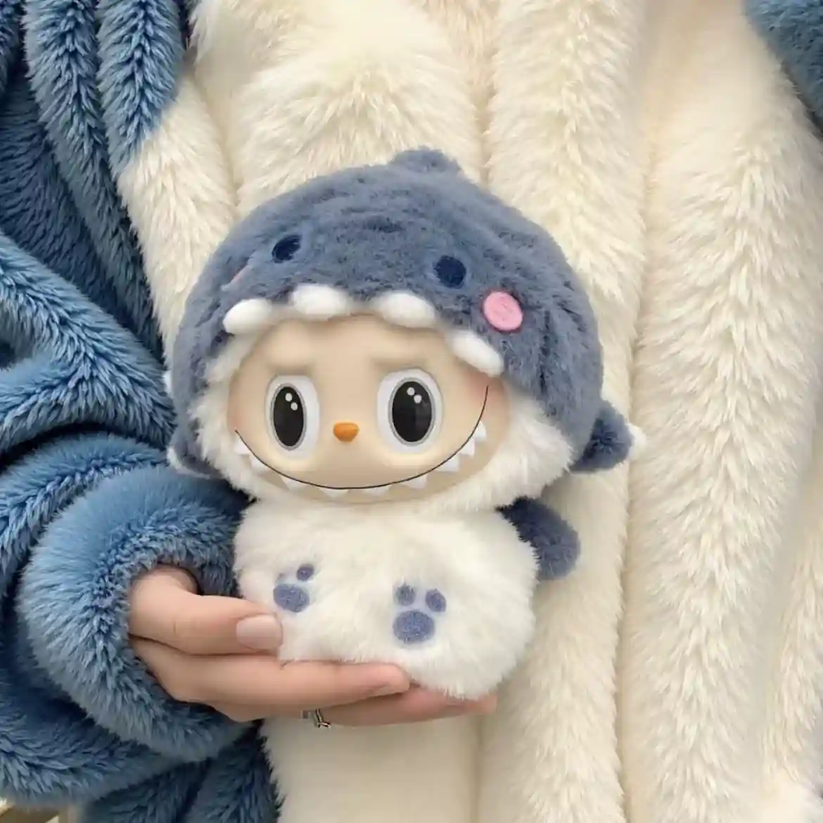 labubu doll 17cm shark costume plush outfit accessories