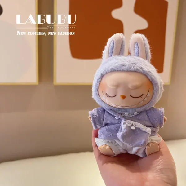 labubu doll accessories bunny outfit knitted leisure set